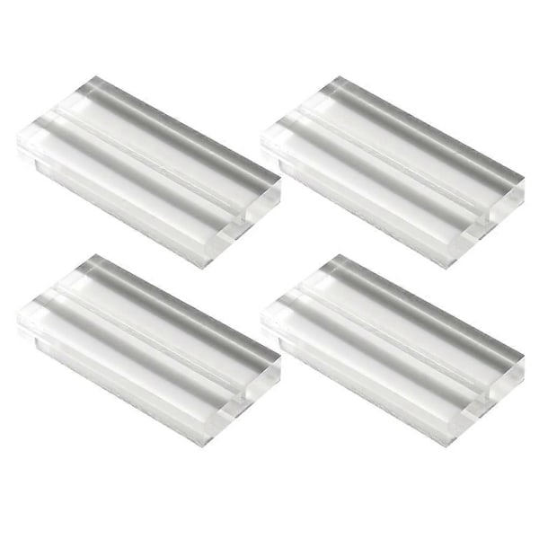 4 stk. Gennemsigtige Akryl Bordkortholdere Bryllupsbord Memo Holder Stand Base