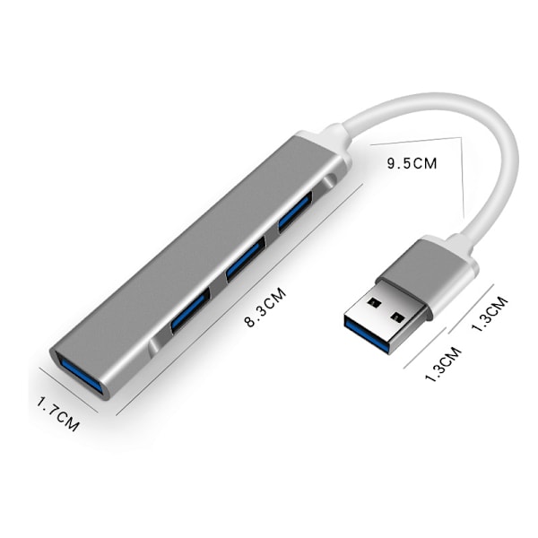 Mini hub expansionsdock USB 3.0 HUB-splitter en-till-fyra USB-expansionsdock