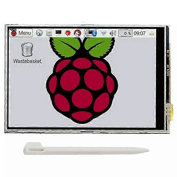 3,5 tum TFT LCD-pekskärm 320x480 upplösning ABS-fodral + pekstift för Raspberry Pi 4 B