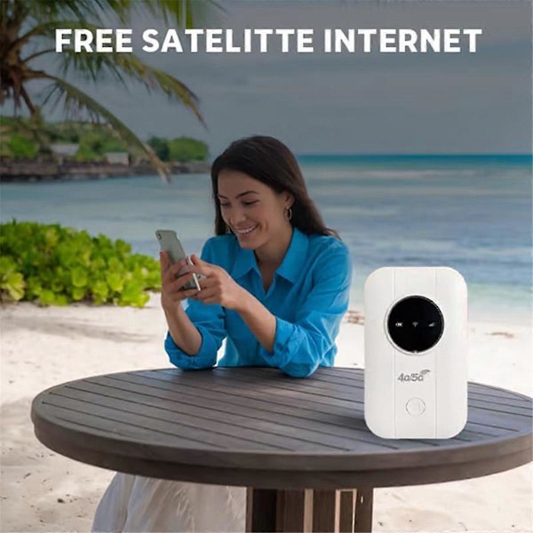 LTE 4G 5G Modem Router, 300Mbps Hotspot Upp till 10 Enheter, SIM-kortplats, 2100mAh Batteri, för Resor