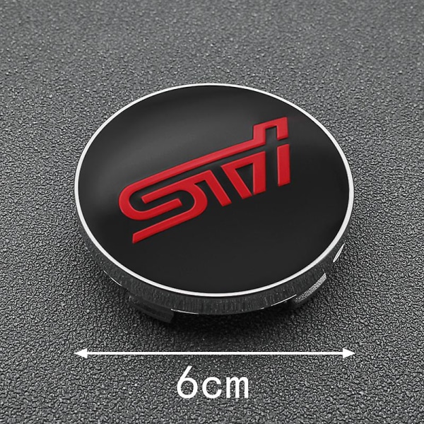 4 stk. 56+60 mm bilhjulnav centerkapper klistermærke Fælgdæksel Auto Badge Emblem Styling Til Subaru Sti Impreza Forester Xv Tribeca