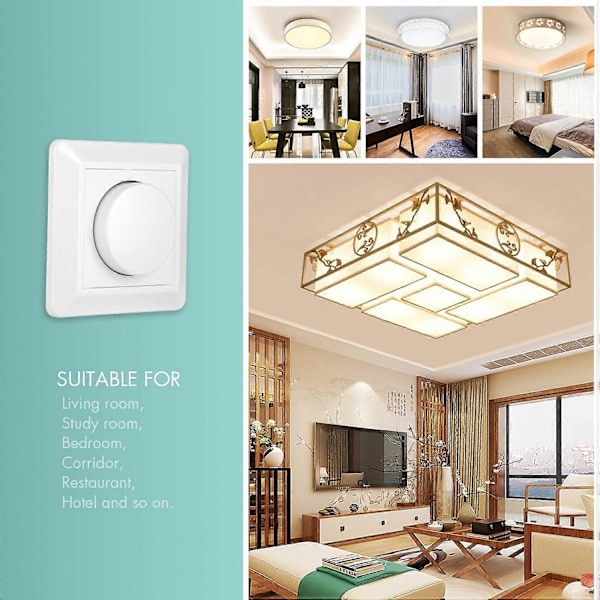LED Dimmer Switch, 220-240v 5-200w Smart Knap-Lysafbrydere og Dimmer Dimmer Switch