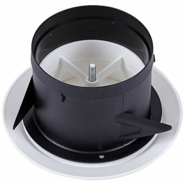 100 mm diameter ventilationsgaller – Justerbart trippelklovsventil – Vägg-/takinstallation – Vit ABS-material