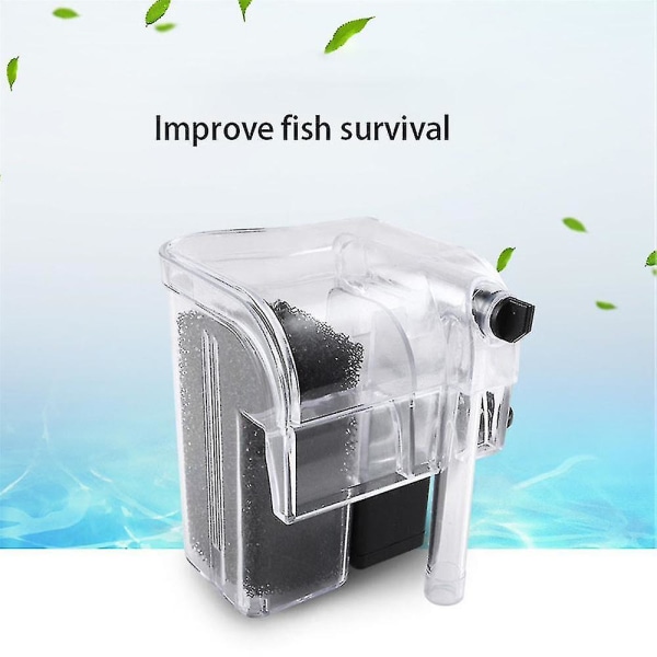 Häng på externa syrepumpar Vattenfilter för akvarium akvarium - mini vattenfall design