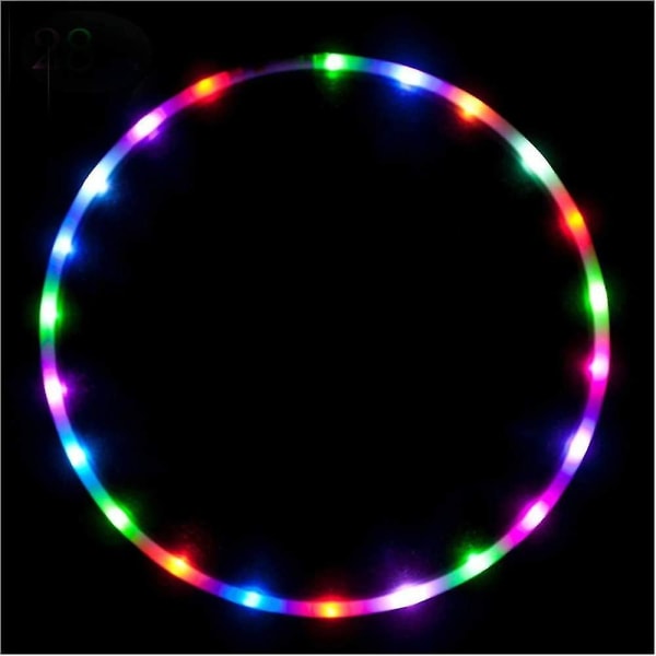 90 cm Led Hoop, Farverig Strobing og Skift Hoop Light Up Led Dancing Hoops Kompatibel med K,led Light Luminous Hula Hoop, Luminous Toy, Col