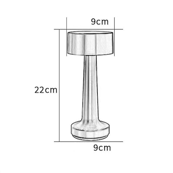 Pöytälamppu USB-latauksella, Retro Metallipöytälamppu, Koristeellinen Pieni Pöytälamppu, Yölamppu - 1 kpl