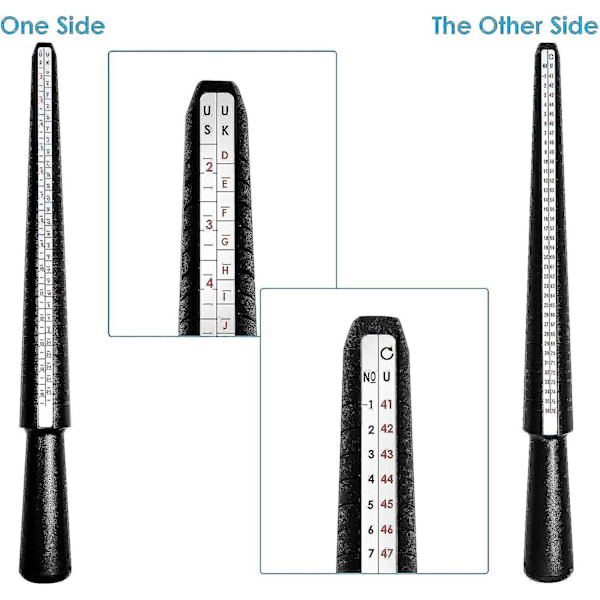 Ringsstørrelsesmåler Sæt, Ringdorn til Smykkefremstilling og Fingermåling, US Uk Ringsstørrelsesmåler Pind Måler og Bælter, Tre Måder til Hurtigt at Finde