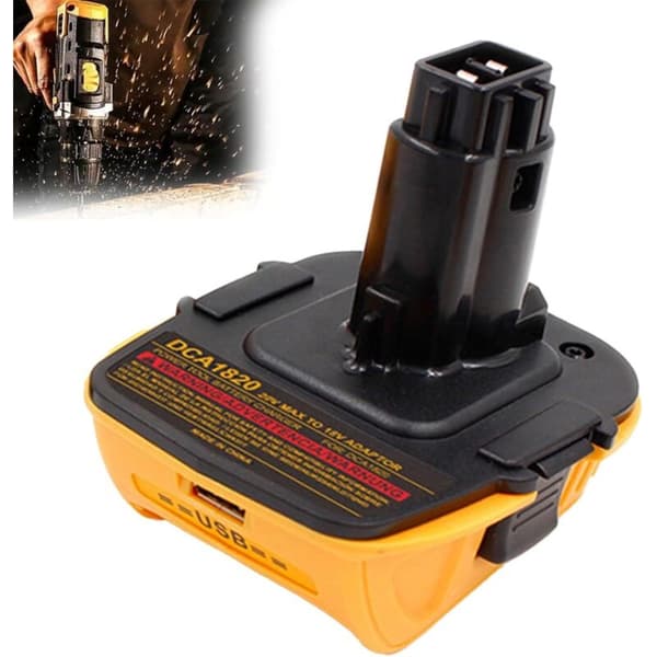 DCA1820 AC-adapter, til DEWALT 18V til 20V elværktøjsbatterikonverter, til DCB206 DCB201 DCB609 DC9096 DC9098 DW9096 DW9099