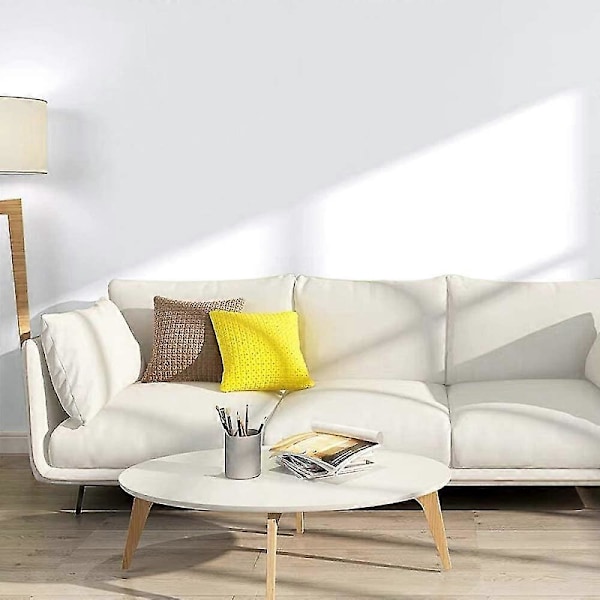 23,6\"x118\" Hvit Selvklebende Tapetfolie Papir Lett å Lime Skrivebord Dør Dekor
