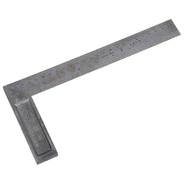 25 cm lang L-formet linjal i rustfritt stål
