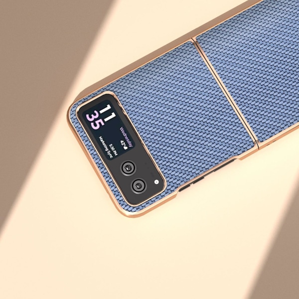 Til Motorola Razr 40 5G Anti-drop Carbon Fiber Texture telefontaske PU læder+PC galvaniseringscover