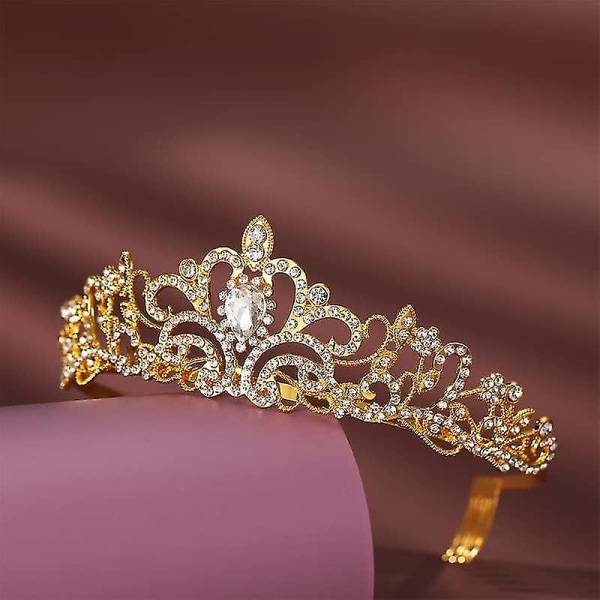 Bryllupstiara - Elegant prinsesse dronning tiara hårbånd med kam