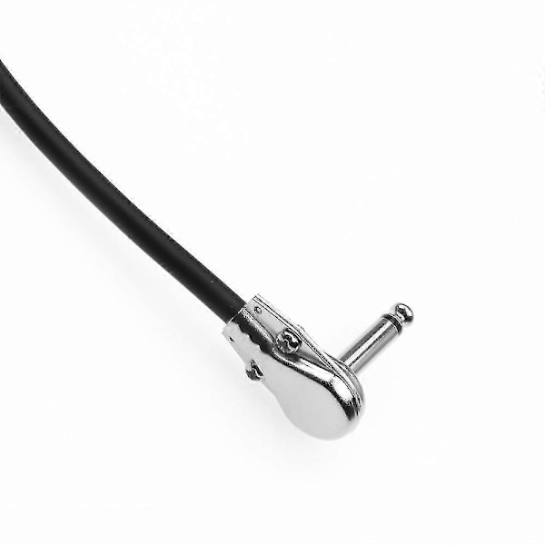 Gitarr Effektpedal Kabel Tråd Platt Patch Kabel Sladd 6.35mm Höger Vinkel Pancake Design 15cm