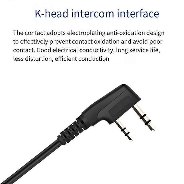 Intercom Halsmikrofon Headset Halsvibration för -UV5R 888S 82 Halsstyrd Luftkanalheadset