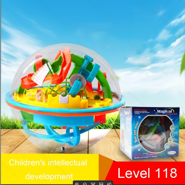 3D Tredimensionell Rubiks Kub Maze Rullande Boll Leksak Barns Super Stor Balans Rullande Boll Maze Boll