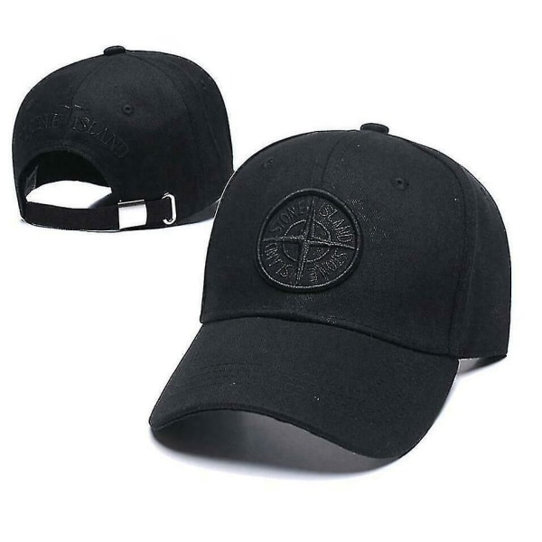 Herre Stone Island Baseball Hat Kasket Justerbar Kasket Hat Unisex Golf Cap-farve: sort