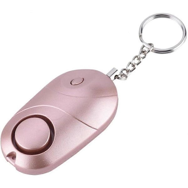 Mini Personlig Alarm, 130db Høy Politi Godkjent Sikkerhetssirener Nøkkelring med Lommelykt, Håndleddsalarm for Jenter, Barn, Kvinner, Ungdom, Eldre