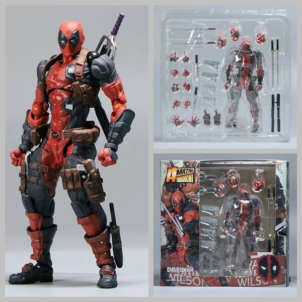 Yamaguchi style 025EX 2.0 Deadpool -versio nivelletty liikkuva nukke malli hahmo laatikko setti hahmo