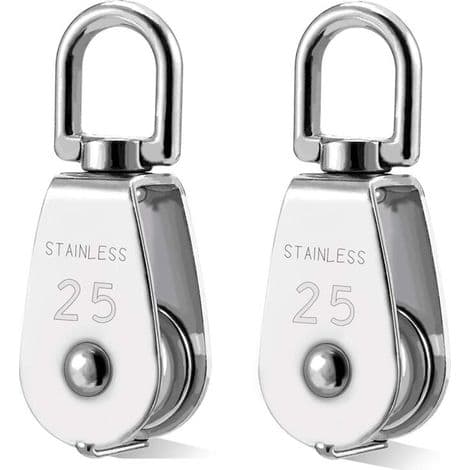 Stk 304 Rustfritt Stål Trinse M25 Løftetrins Lastrulle