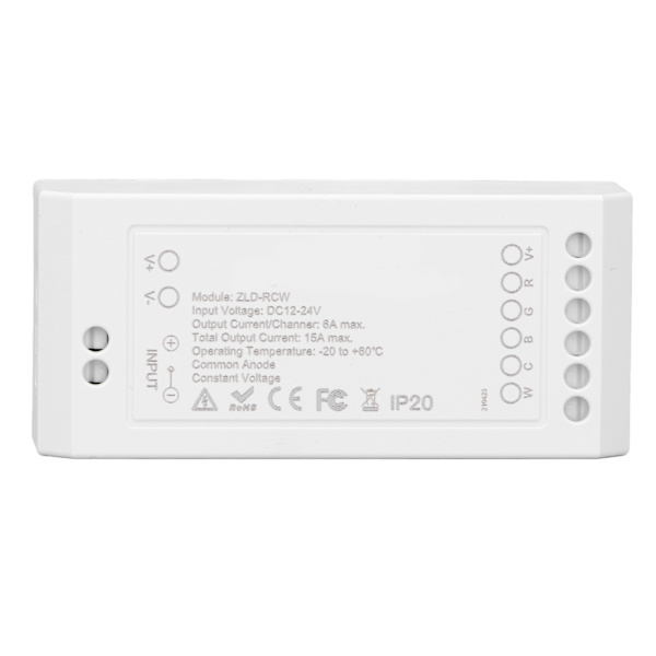För Zigbee LED-drivare Smart Home LED-strip Controller RGB+CW Ljusremsa Controller med App DC12~24V