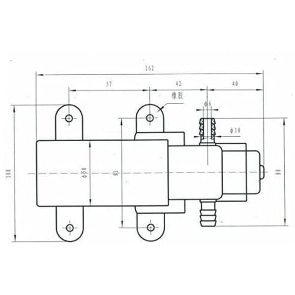 12V højtryks selvansugende membranpumpe til autocamper/campingvogn/båd/marine