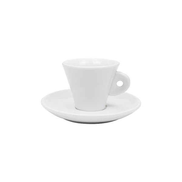 60ML Ren Vit Keramisk Espressokopp, Elegant Handhälld Kaffemugg för Kafé och Hemmabruk A