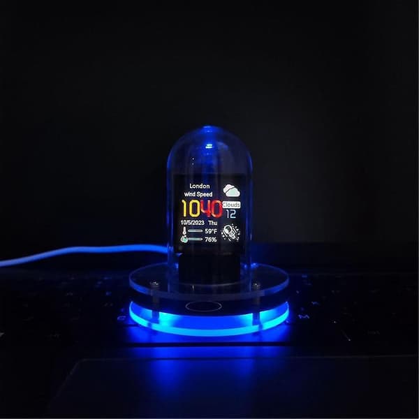 RGB Nixie Rør Ur Smart Wifi Netværk LED Lysende Ips Farveskærm DIY Analog Digital Rør Natlys