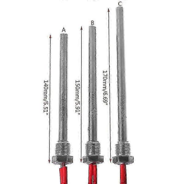 350W 220V Pelletsovn Tenner med 10x140/150/170mm Varmeelement B