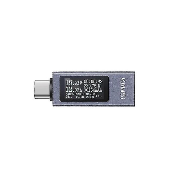 Bærbar spændingsstrømsmåler USB C voltmeter amperemeter detektor USB-checker