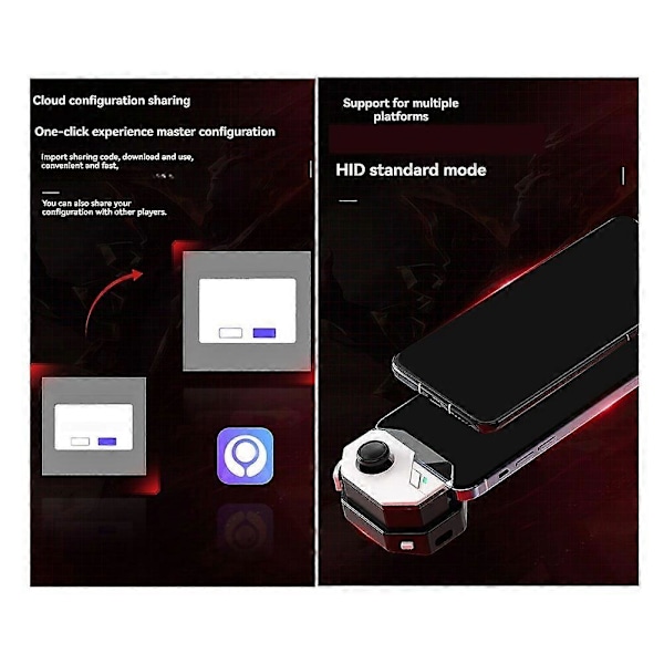 MB02 Mobiilipeli Joystick, HID-peliohjain Androidille ja iOS:lle, Moniyhteys: TYPE-C, USB, Bluetooth