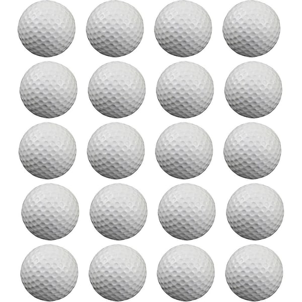 20 st Air Golf träningsbollar, skumboll, golfträning inomhus och utomhus, för backyard slagmatta, vit