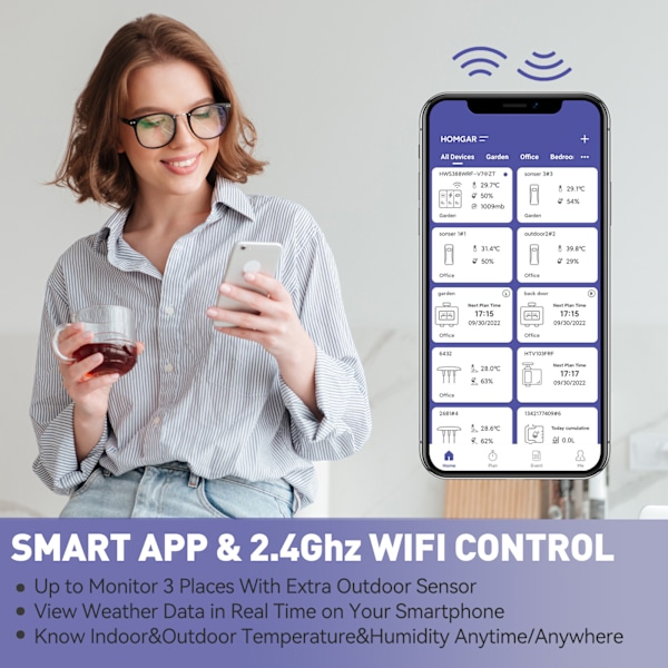 BALDR ny Wi-Fi smart farveskærm vejrstation gateway APP realtids vejrudsigt