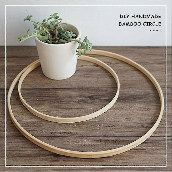 12 stycken drömfångarringar, 15 cm / 20 cm bamburingar DIY bröllops krans hantverk ringar för väggdekoration hantverk torkade blommor jul