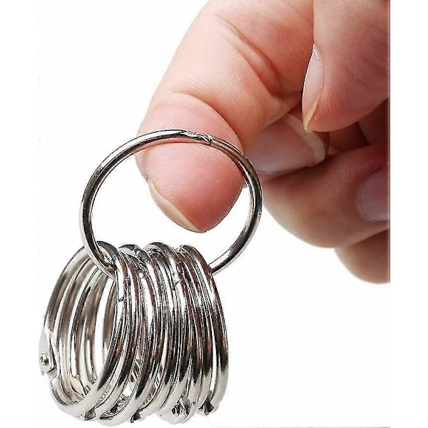 20 kpl Metalliset Kirjan Renkaat, Irtolehtisiteeraajat Kirjan Renkaat 25mm