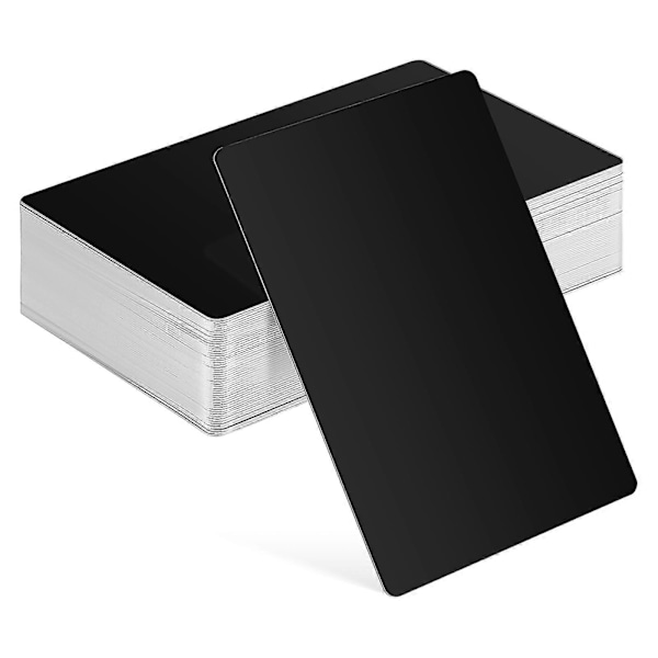 50 stk. metal visitkort gravering blanke visitkort DIY navnekort metalkort