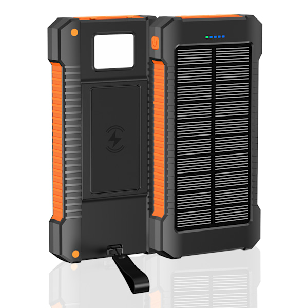 Solar 20000 mobiltelefon stor kapacitet utomhus kompass trådlös laddare