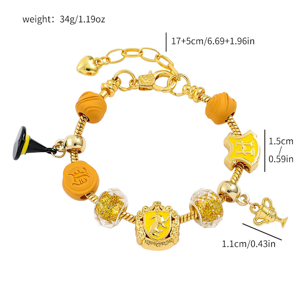 Nyt Gryffindor Perle DIY Armbånd Vedhæng Smykker