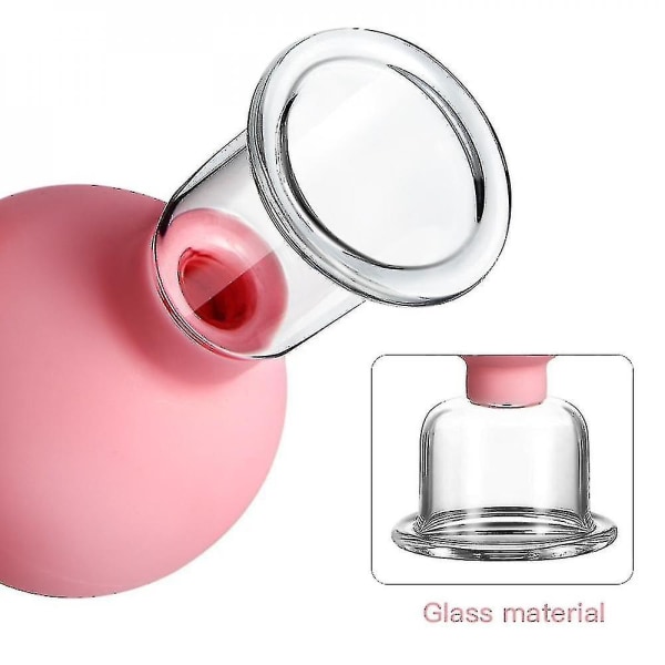4st Massage Body Cups Gummi Vakuum Cupping Glasögon Ansikte Hudlyftande Kropp