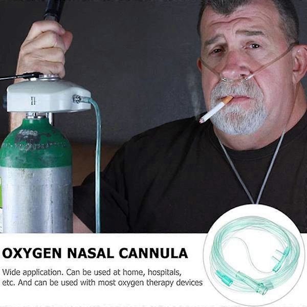 15 stk. Oxygenkannuler 2 Meter Næsekannul Blød Næse Oxygen Slange O2 Kannel til Voksne