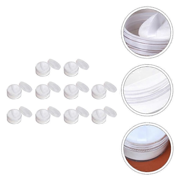 10 stk. Tomme pudderdåser i plastik, makeup-beholder, kosmetikbeholder