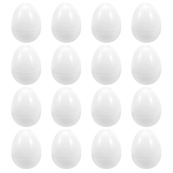16 stk. Tomme Påskeegg Simulerings-egg Leke Godteri Emballasjeeske (Hvit)