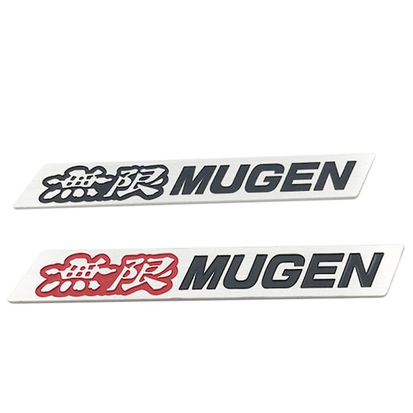 Mugen Letters Bilstilklistremerke Dekal 3D Metallmerke Emblem Dekor For Mengxi