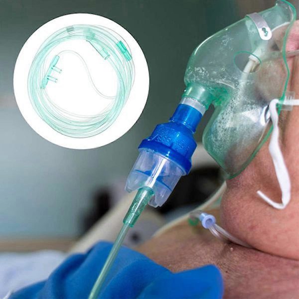 15 stk. Oxygenkannuler 2 Meter Næsekannul Blød Næse Oxygen Slange O2 Kannel til Voksne