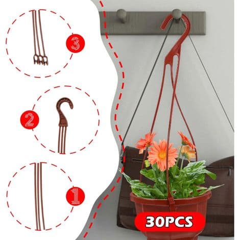 30 hængekroge til urtepotter. 30 enheder. 39 cm