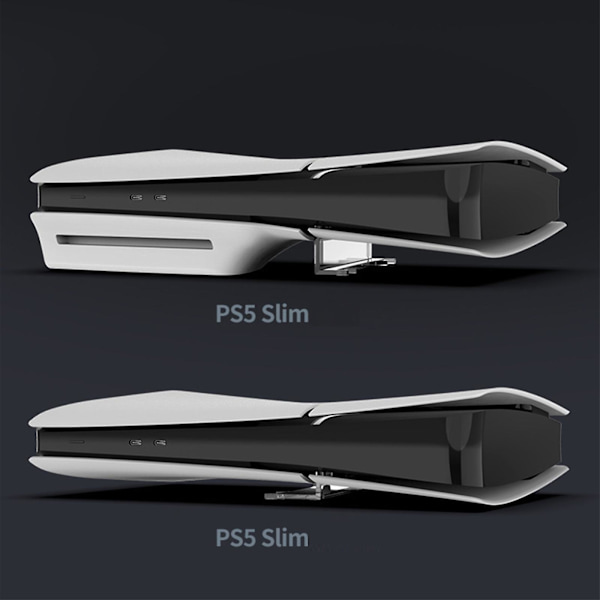PS5 Slim Horisontellt Stativ, Transparent Akrylbasstativ Kompatibelt med Playstation 5 Slim Disc & Digital Edition, PS5 Slim Tillbehör
