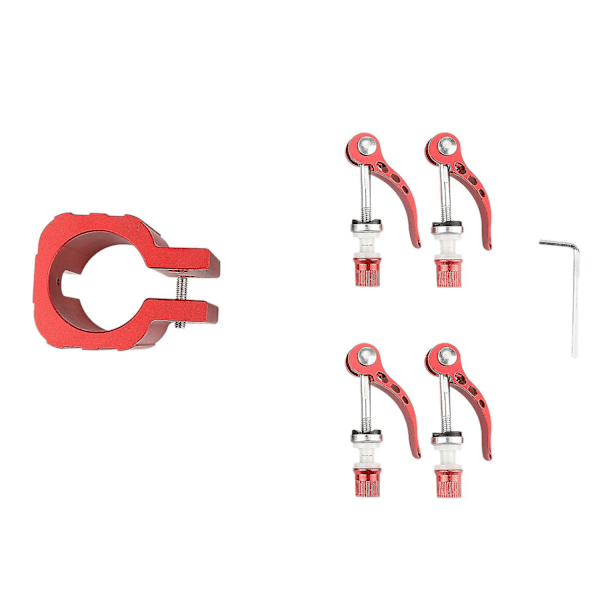 Scooter Spider Folding Clamp Scooter Rugged Lock Rod Vertical Clamper for Zero 8X 10X 11X Speedual Dt3 Red