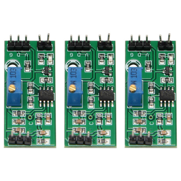 3 kpl Lm393 3.5-24v Jännitevertailumoduuli LED-indikaattorilla Korkea taso Ulostulo Analogivertailu