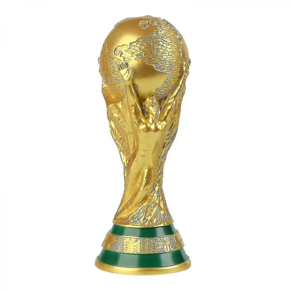 Qatar World Cup 2022 Replica Trophy 8.2 - Samlerudgave af den største pris i verdensfodbold (størrelse: 21 cm) Ljusgrå L