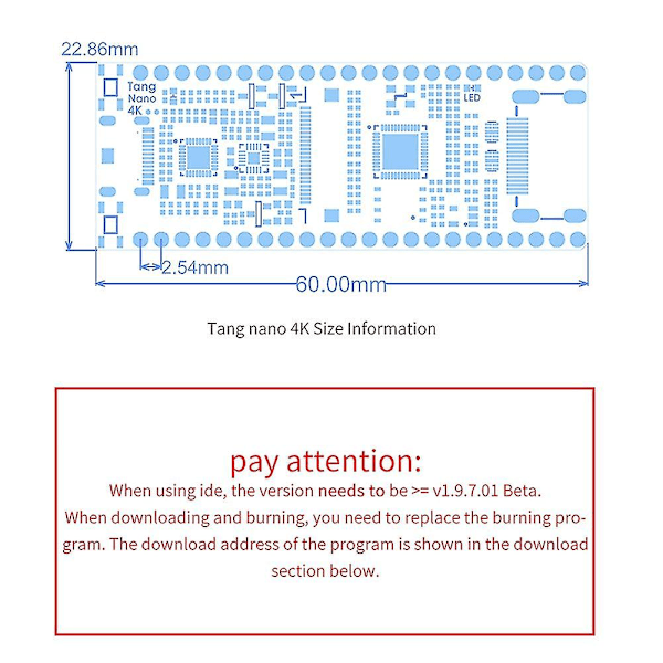 For Tang Nano 4k Udviklingskort Gowin Minimalistisk Fpga -kompatibelt Kort