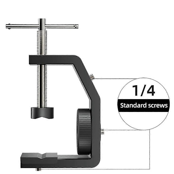 Universal 1/4 Multi Vinkel Justerbar Bord Skjerm Skrivebord Skillevegg Installasjonsadapter Brakett Fi